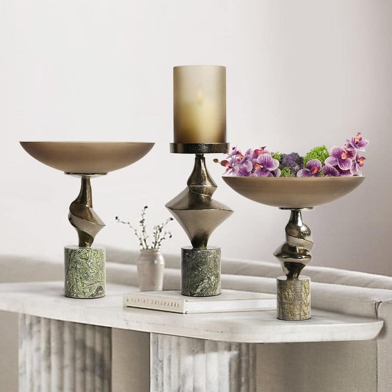 Glass Compote & Candle Holder Trio | Rental Glass Compote & Candle Holder Trio | Rental
