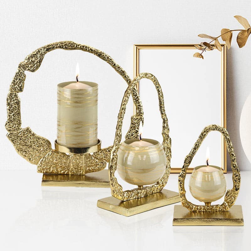 Gold Hurricane Candle Holders | Rental Gold Hurricane Candle Holders | Rental