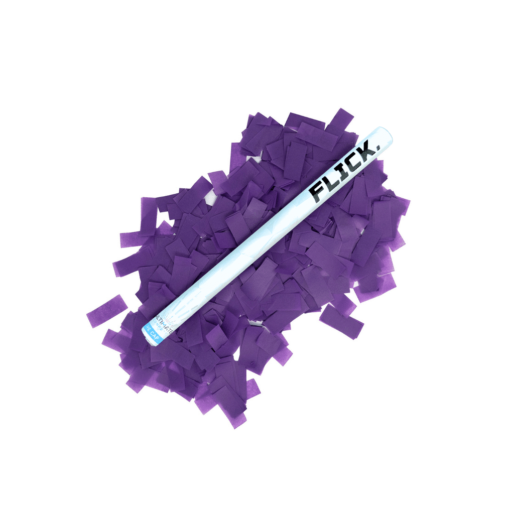 Purple Tissue Paper Confetti Flick Stick – 14″ (Pack of 8) | Rental
