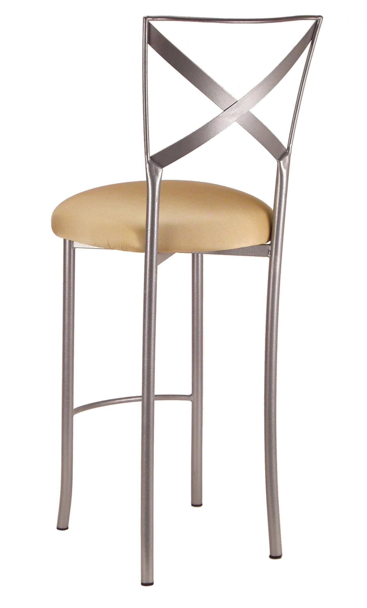 Simply X Barstool with Gold Stretch Knit Cushion – Chameleon Chair Collection | Rental