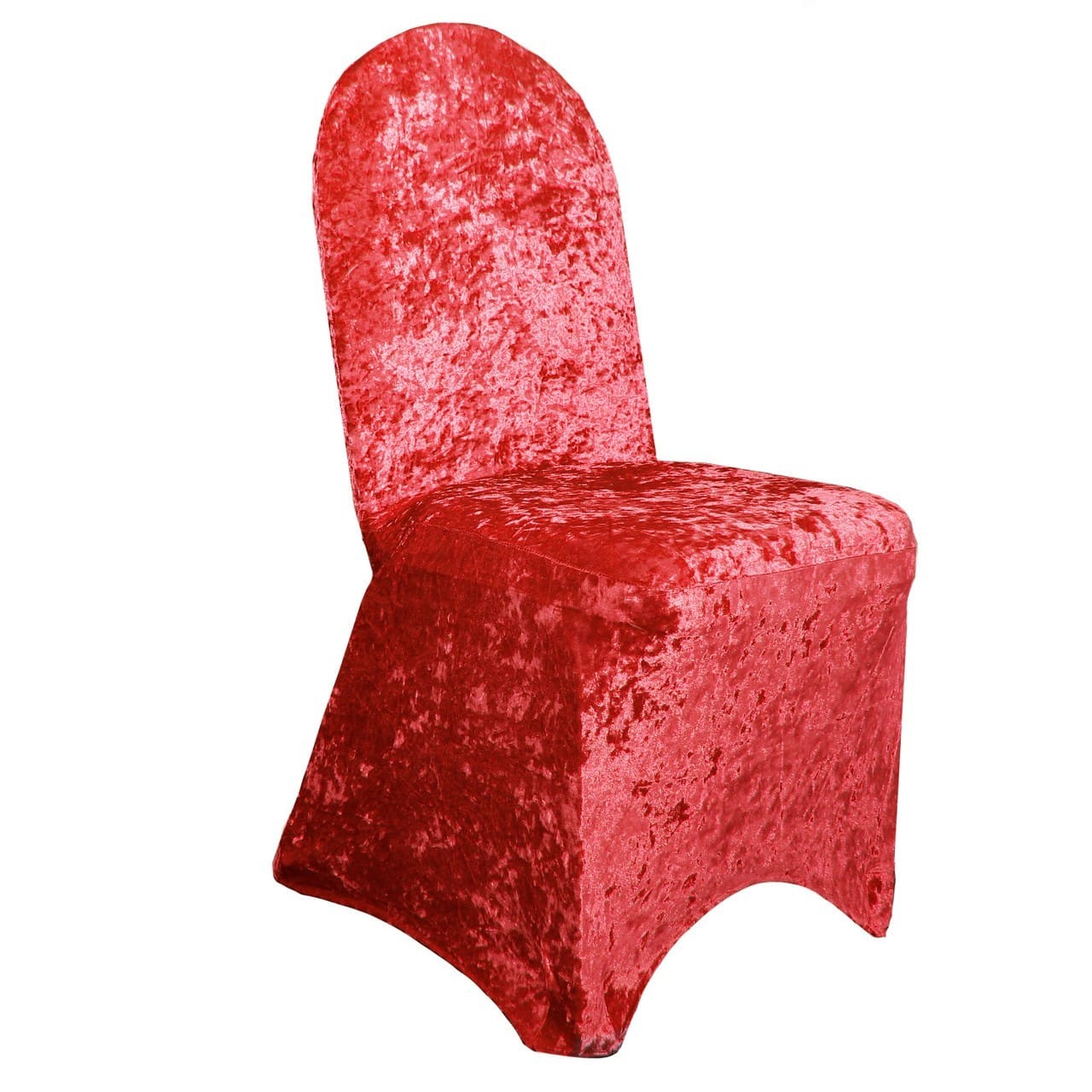 Velvet Spandex Banquet Chair Cover Red | Rental
