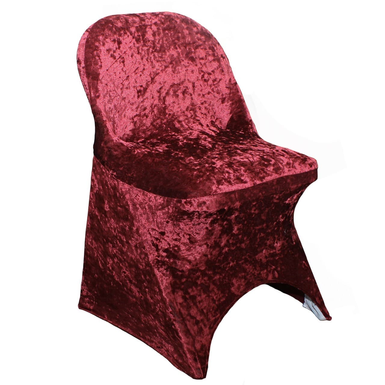 Velvet Spandex Folding Chair Cover Burgundy | Rental