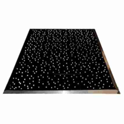 Custom Size | Gloss Black LED Star Vinyl Dance Floor Piece | Rental Custom Size | Gloss Black LED Star Vinyl Dance Floor Piece | Rental