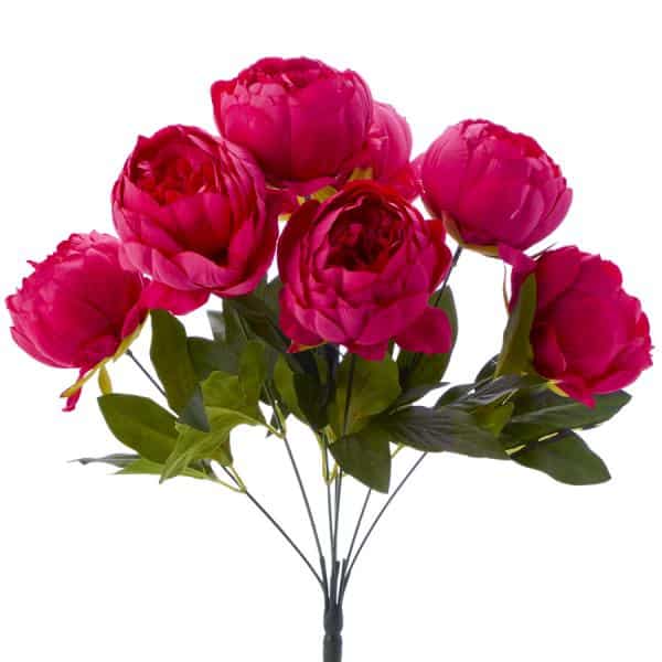 Decostar™ Artificial English Rose Bunch 18½” Fuschia | Rental Decostar™ Artificial English Rose Bunch 18½” Fuschia | Rental