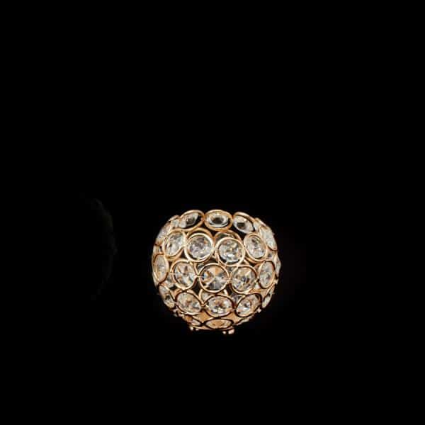 Decostar™ Crystal Ball Votive Candle Holder 3½” – Gold | Rental