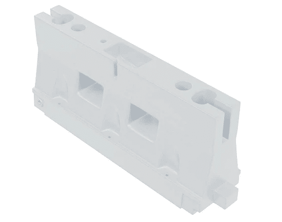 Water/Sand Ballastable Roadway Jersey Barrier – 32 in. H x 72 in. L x 18 in. W, 75 lbs – White | Rental