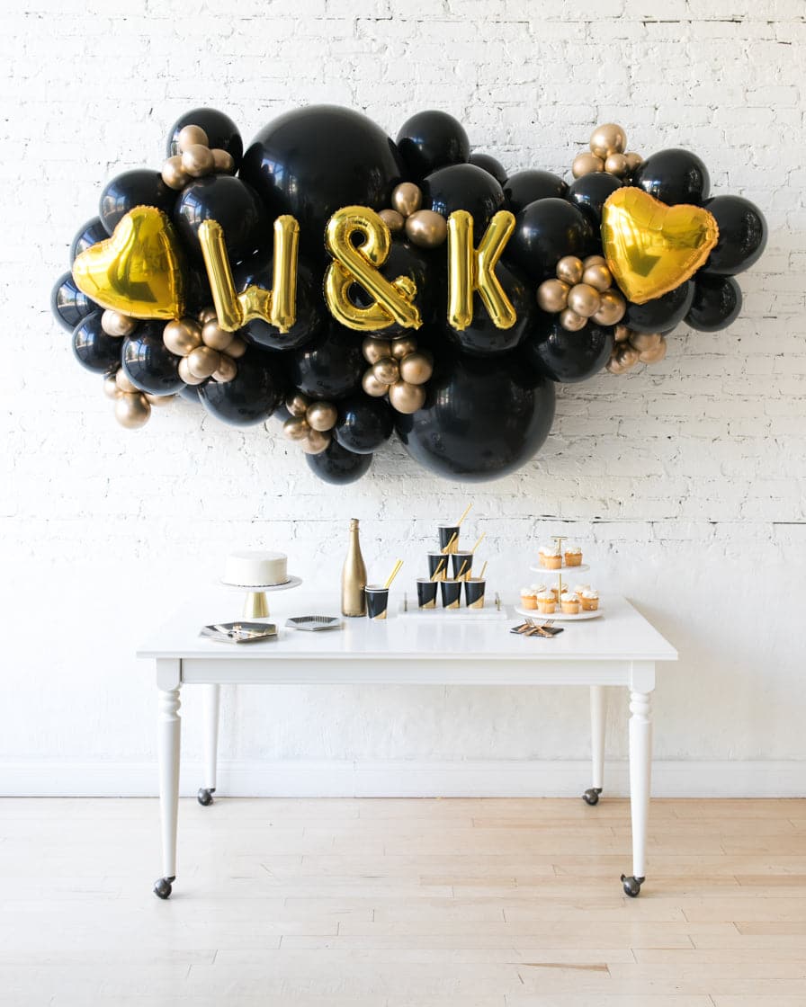 Couture – Personalized Backdrop Balloon Garland Install Piece – 6ft | Rental