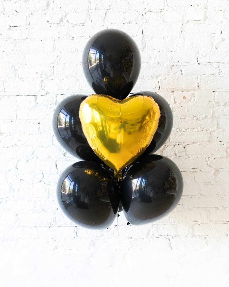 Couture – Heart Foil and 11in Balloons – bouquet of 7 | Rental
