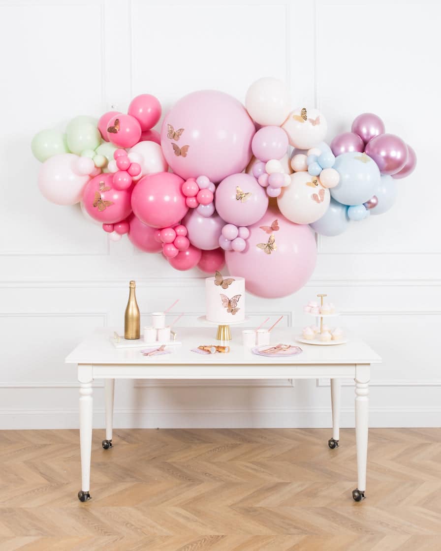 Butterfly Garden – Balloon Backdrop Install Piece with Butterflies | Rental