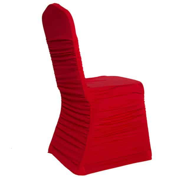 200 GSM Grade A Quality Ruched Chair Cover By Eastern Mills – Spandex/Lycra – Red | Rental