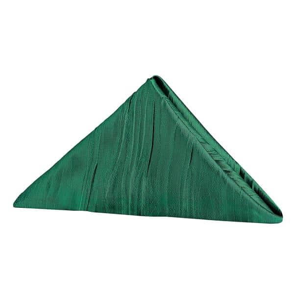 Accordion Crushed Taffeta Napkin – 20″x20″ – Emerald Green | Rental Accordion Crushed Taffeta Napkin – 20″x20″ – Emerald Green | Rental