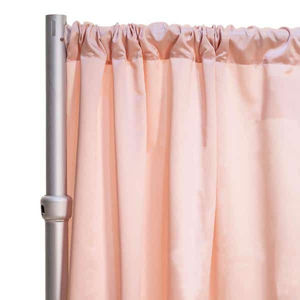 *FR* LUXE Satin Drape Panel by Eastern Mills (59″ Wide) w/ 4″ Sewn Rod Pocket – Blush | Rental *FR* LUXE Satin Drape Panel by Eastern Mills (59″ Wide) w/ 4″ Sewn Rod Pocket – Blush | Rental