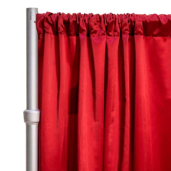 *FR* LUXE Satin Drape Panel by Eastern Mills (59″ Wide) w/ 4″ Sewn Rod Pocket – Garnet | Rental *FR* LUXE Satin Drape Panel by Eastern Mills (59″ Wide) w/ 4″ Sewn Rod Pocket – Garnet | Rental