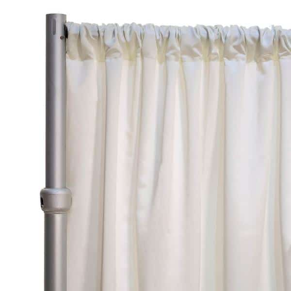 *FR* LUXE Satin Drape Panel by Eastern Mills (59″ Wide) w/ 4″ Sewn Rod Pocket – Lace Ivory | Rental *FR* LUXE Satin Drape Panel by Eastern Mills (59″ Wide) w/ 4″ Sewn Rod Pocket – Lace Ivory | Rental