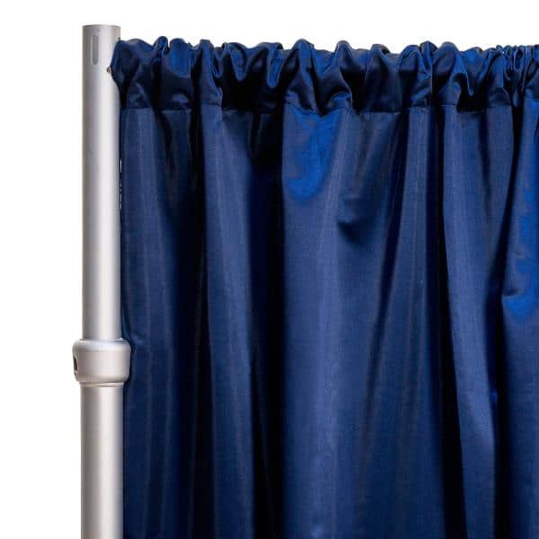 *FR* LUXE Satin Drape Panel by Eastern Mills (59″ Wide) w/ 4″ Sewn Rod Pocket – Storm Navy | Rental *FR* LUXE Satin Drape Panel by Eastern Mills (59″ Wide) w/ 4″ Sewn Rod Pocket – Storm Navy | Rental
