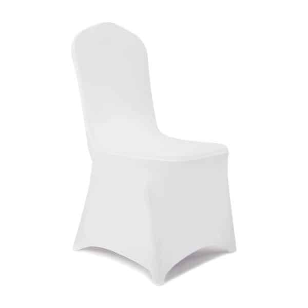 200 GSM Grade A Quality Spandex (Lycra) Banquet & Wedding Chair Cover By Eastern Mills in White Color | Rental 200 GSM Grade A Quality Spandex (Lycra) Banquet & Wedding Chair Cover By Eastern Mills in White Color | Rental