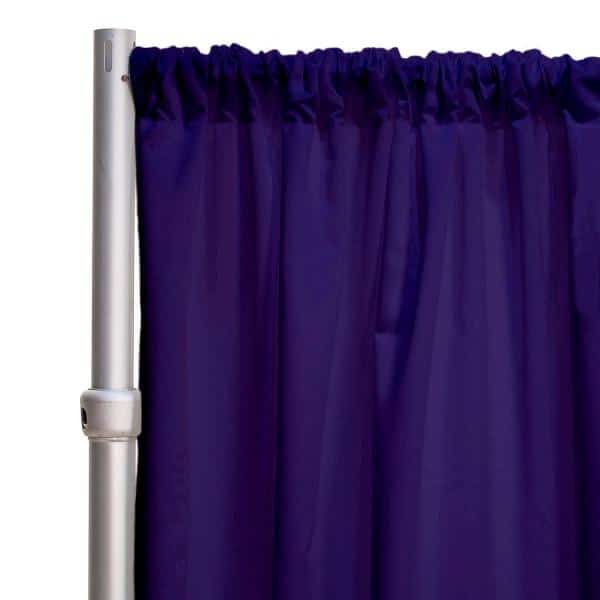 *FR* LUXE Satin Drape Panel by Eastern Mills (59″ Wide) w/ 4″ Sewn Rod Pocket – Majestic Purple | Rental *FR* LUXE Satin Drape Panel by Eastern Mills (59″ Wide) w/ 4″ Sewn Rod Pocket – Majestic Purple | Rental
