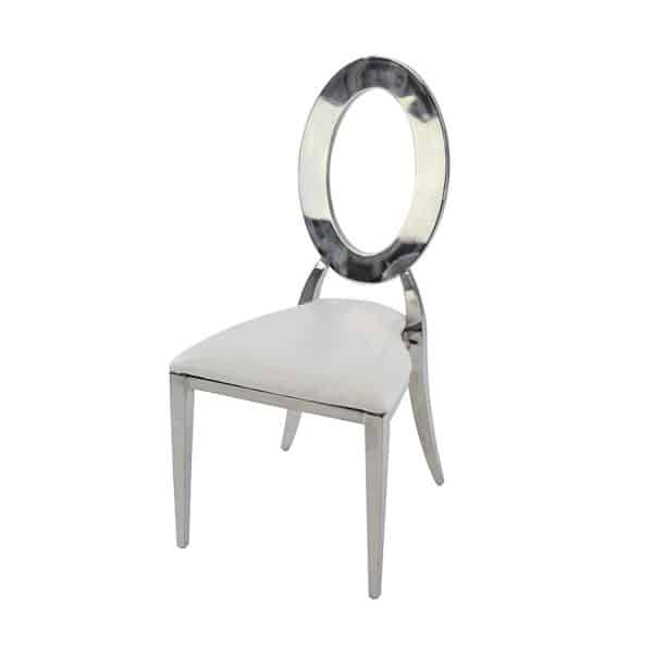 Stainless Steel Modern Oval Top Ava Dining Event Chair – Silver | Rental Stainless Steel Modern Oval Top Ava Dining Event Chair – Silver | Rental