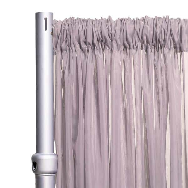 *FR* 10ft Wide Sheer Voile Curtain Panel by Eastern Mills w/ 4" Pockets - Grey Lavender | Rental