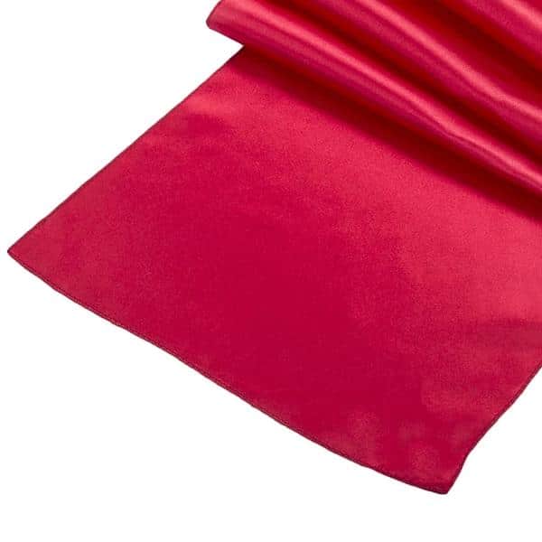Sleek Satin Runner 14″ x 108″ – Apple Red | Rental
