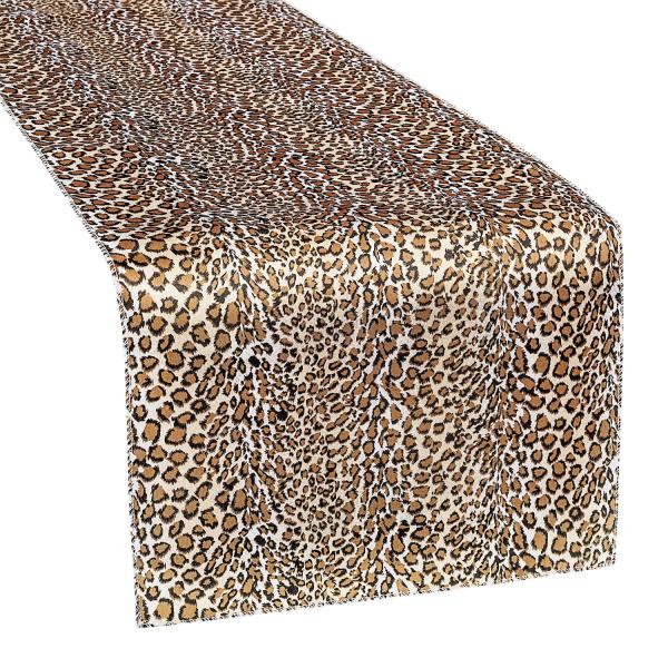 Sleek Satin Runner 14″ x 108″ – Leopard | Rental