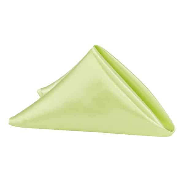Sleek Satin Napkin 20″x20″ – Apple Green | Rental Sleek Satin Napkin 20″x20″ – Apple Green | Rental