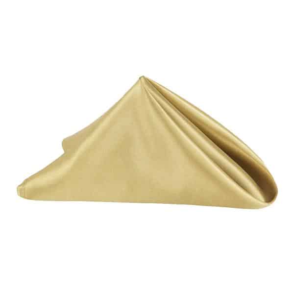 Sleek Satin Napkin 20″x20″ – Gold Antique | Rental Sleek Satin Napkin 20″x20″ – Gold Antique | Rental