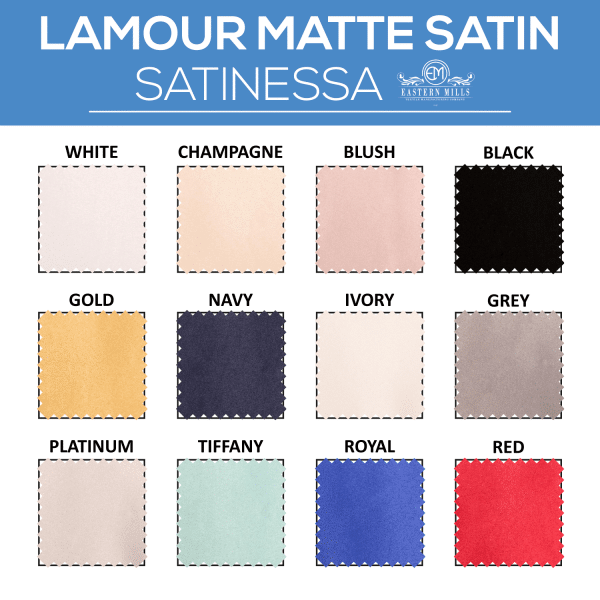 10FT – *FR* Lamour Matte Satin “Satinessa” w/ 4″ Rod Pocket – 118″ Wide – Many Color Options | Rental 10FT – *FR* Lamour Matte Satin “Satinessa” w/ 4″ Rod Pocket – 118″ Wide – Many Color Options | Rental