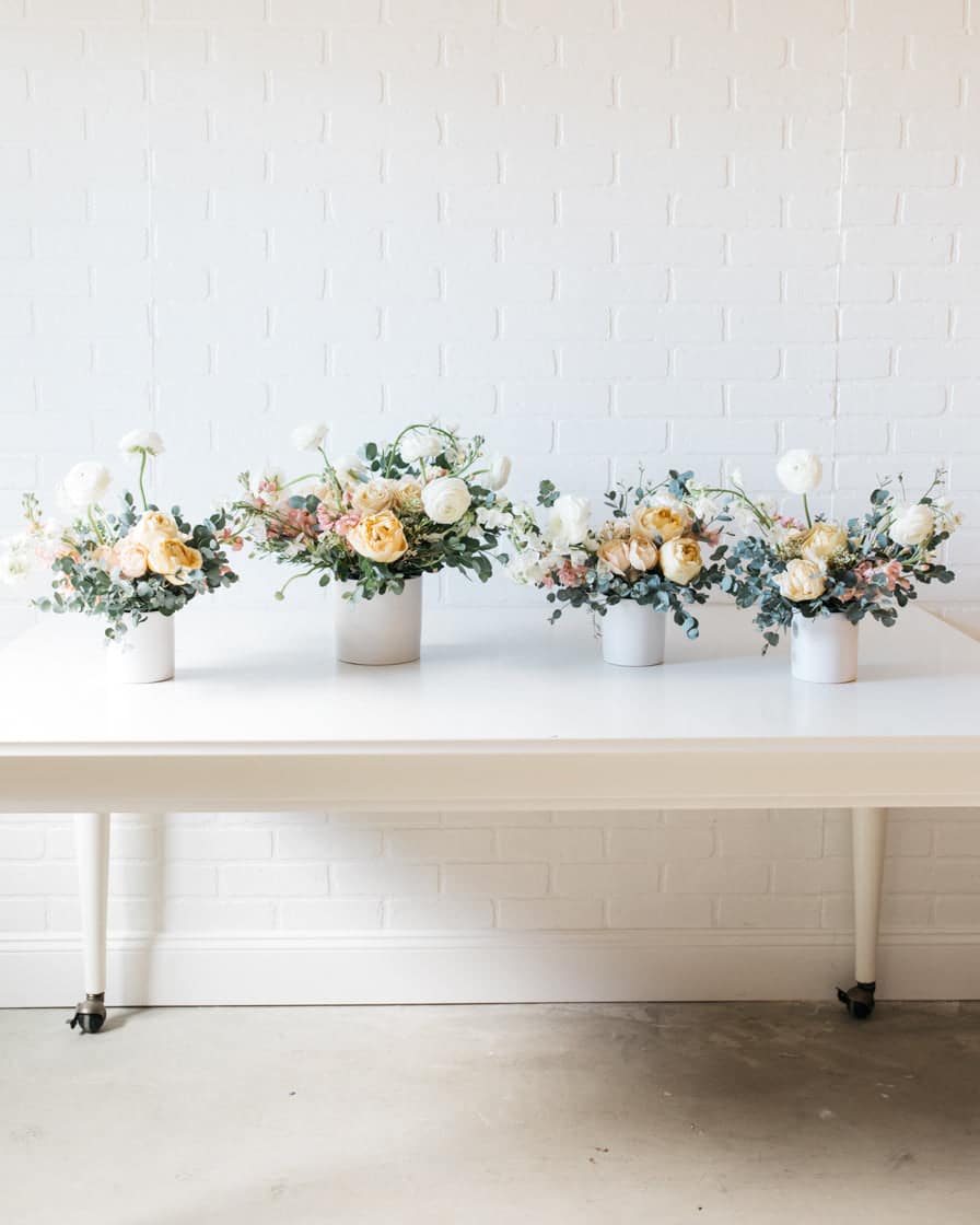 Glam Tan – Floral Mix – The centerpiece Set | Rental