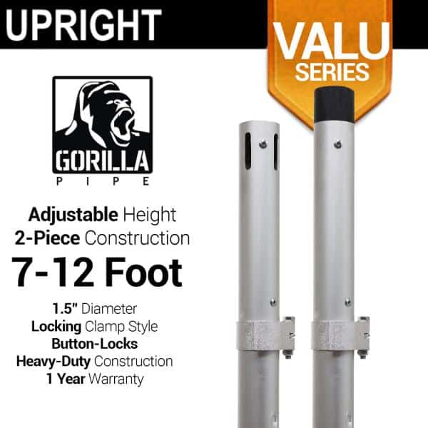 Valu Series – 7-12ft Adjustable Slip-Fit 1.5″ Upright | Rental