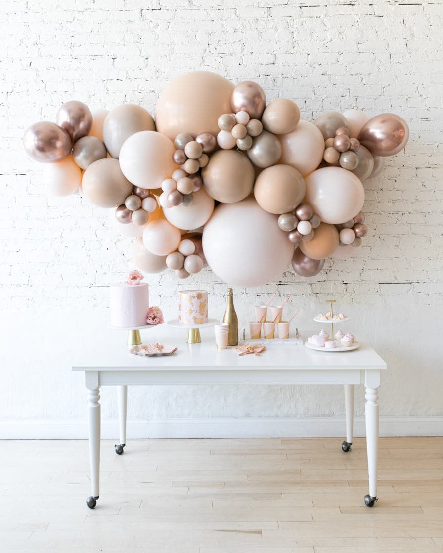 Glam Tan – Backdrop Balloon Garland Install Piece | Rental