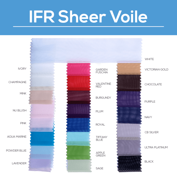 IFR Sheer Voile – 85yd Bolt – 118″ Width | Rental IFR Sheer Voile – 85yd Bolt – 118″ Width | Rental