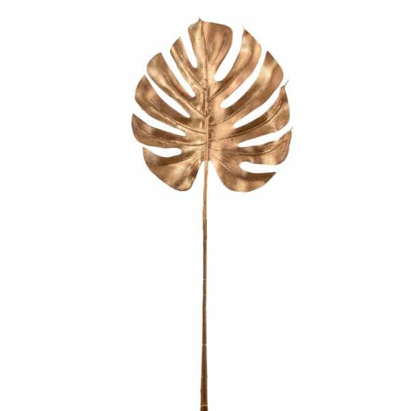 Decostar™ Gold Artificial Monstera Leaf Branch 28″ | Rental Decostar™ Gold Artificial Monstera Leaf Branch 28″ | Rental