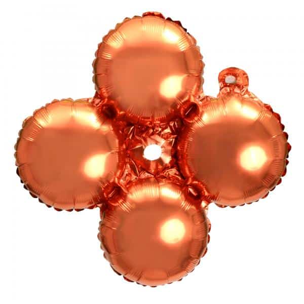 Decostar™ 16″ Quad Mylar Balloon 50pc/pack – Orange | Rental