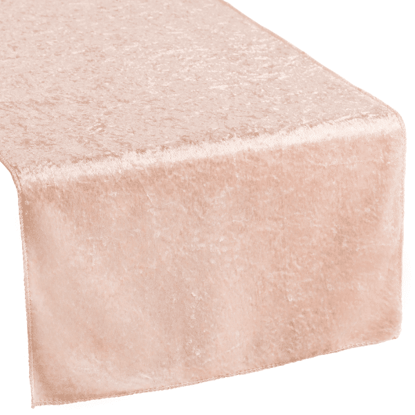 Premade Velvet Table Runner – Blush | Rental Premade Velvet Table Runner – Blush | Rental