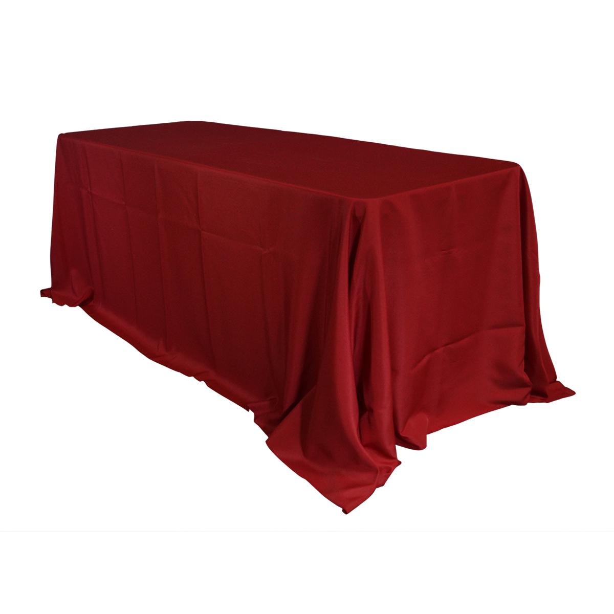 Economy Polyester Poplin Rectangular Tablecloths – Red | Rental