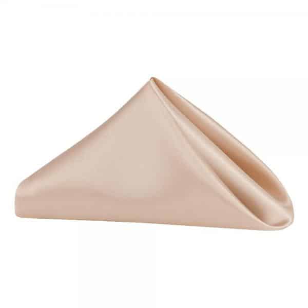 Sleek Satin Napkin 20″x20″ – Champagne | Rental Sleek Satin Napkin 20″x20″ – Champagne | Rental