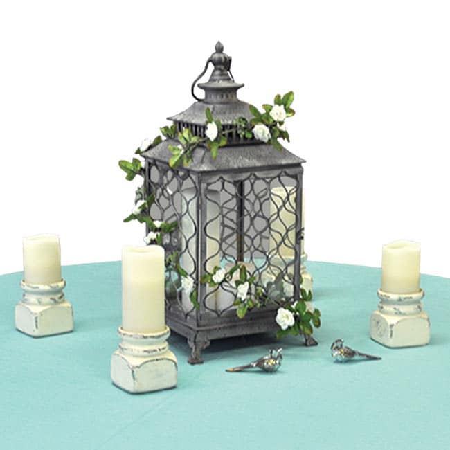 Trellis Pewter Lantern | Rental