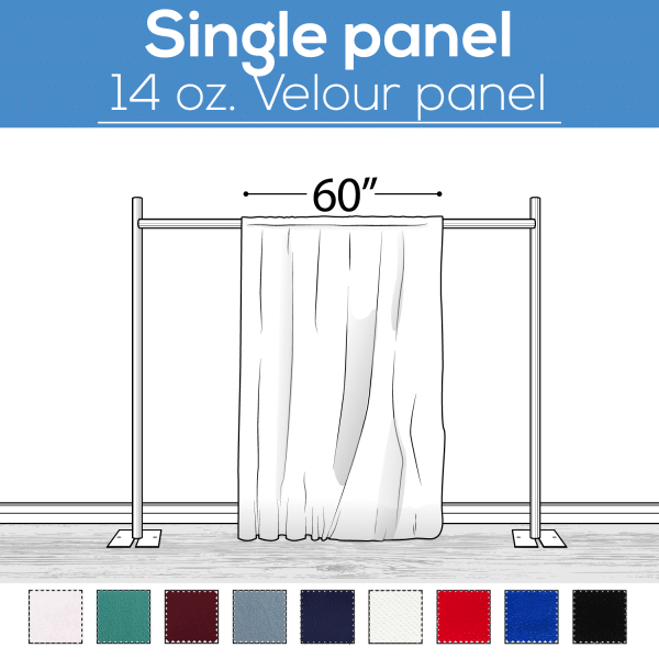 14 oz. (IFR) Production Performance Polyester Velour by Eastern Mills – Sewn Drape Panel w/ 4″ Rod Pockets – 8ft | Rental 14 oz. (IFR) Production Performance Polyester Velour by Eastern Mills – Sewn Drape Panel w/ 4″ Rod Pockets – 8ft | Rental