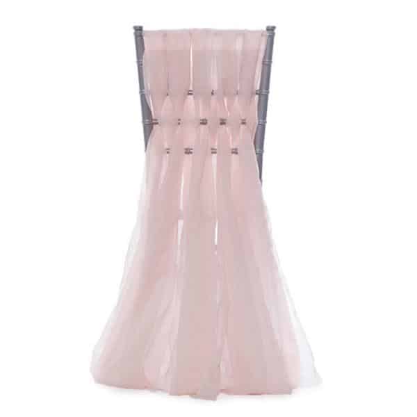 DecoStar™ 15″ Chiavari Chair Accent 5 Piece Sheer Weave – Soft Pink/Blush | Rental